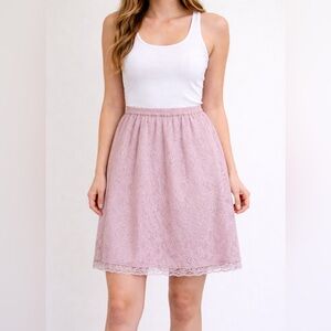 LOFT Lace Skirt in Soft Pink size Small